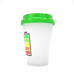 Coffee to go on white. 3d rendering.