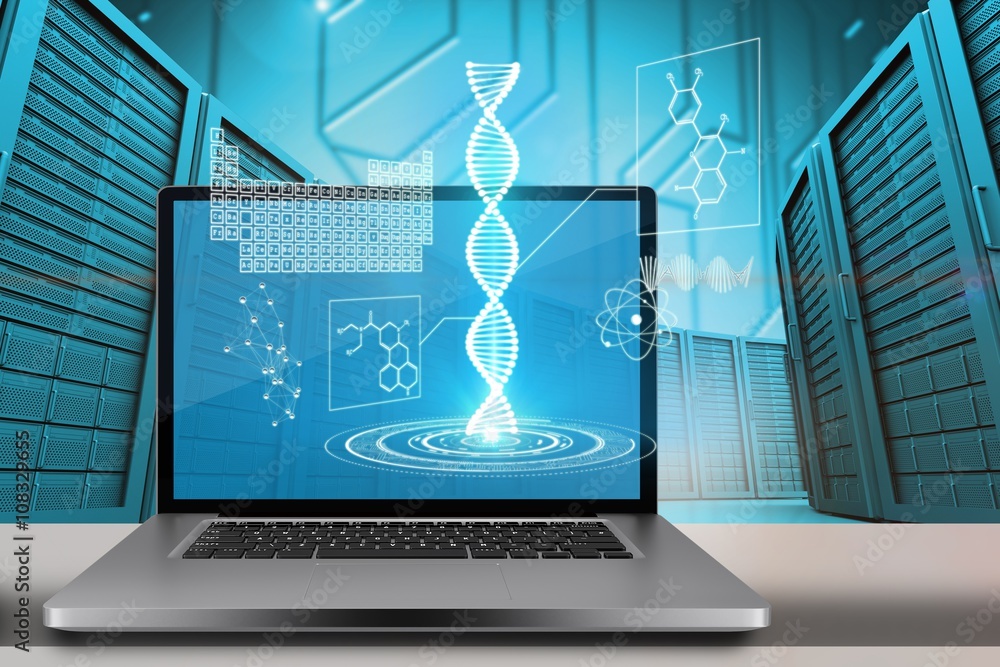 Poster composite image of a large screen of a computer