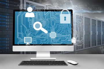 Composite image of computer screen