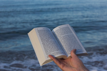 Reading at the beach