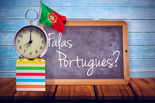 Composite image of digitally generated portugal national flag