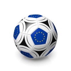Fototapeta premium Football with an European flag
