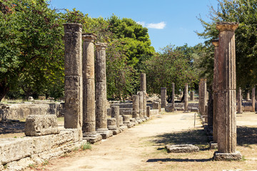 Olympia archaeological site in Greece