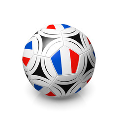 Obraz premium Football with a French flag