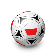 Obraz premium Football with a Polish flag