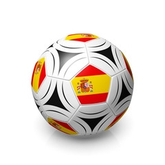 Obraz premium Football with a Spanish flag