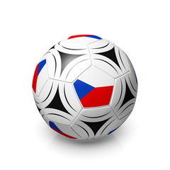 Obraz premium Football with a Czech flag