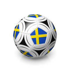 Obraz premium Football with a Swedish flag