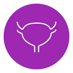 Urinary bladder line icon.