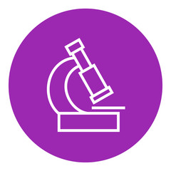 Microscope line icon.