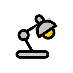 Desk lamp line icon.