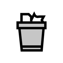 Trash can line icon.