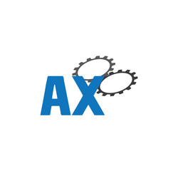 ax alphabet with 2 gears