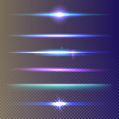 Glow light effect. Stars burst. Flash light. Magical bright. Decorative template. Vibrant color. Futuristic elements. Space object. 