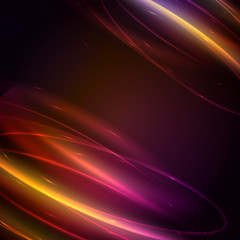 Abstract background with glow effect, vector illustration. Wallpaper design. Lightings and shiny, colorful texture. Motion graphic effect. Creative futuristic wave.