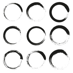 Vector brush circles set