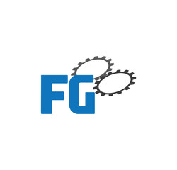 fg alphabet with 2 gears