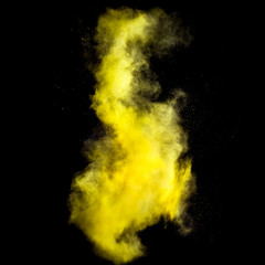 Freeze motion of yellow dust explosion