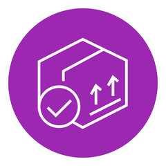 Carton package box line icon.