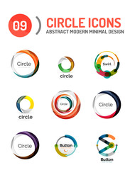 Set of various circle logos