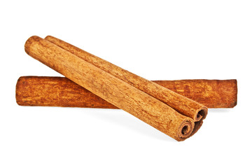 Cinnamon sticks isolated on a white background