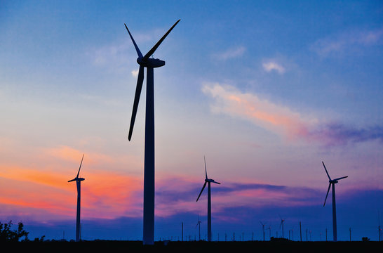green energy feeld wind turbines
