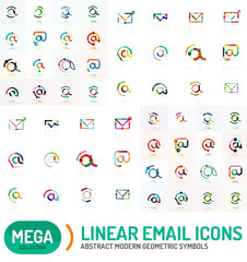 Fototapeta premium Mega set of email logos