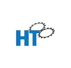 Fototapeta premium ht alphabet with 2 gears