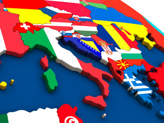 Italy on political map
