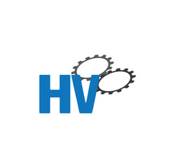 Fototapeta premium hv alphabet with 2 gears
