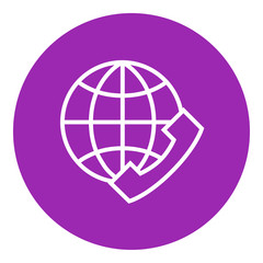 Global communications line icon.