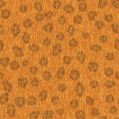 Seamless orange leopard fur pattern.