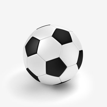 football ball, isolated on white.3D illustration.