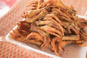 Grilled chicken feet