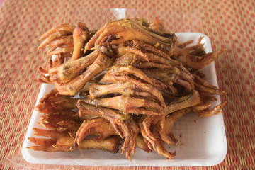 Grilled chicken feet