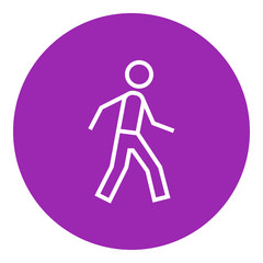 Pedestrianism line icon.