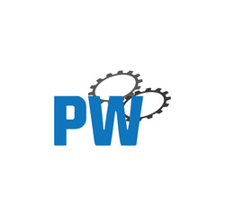 Fototapeta premium pw alphabet with 2 gears
