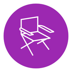 Folding chair line icon.