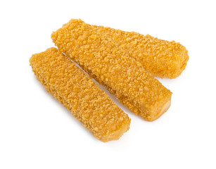 fish sticks isolated on white