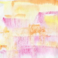 Watercolor background for your design. Painting on paper. 