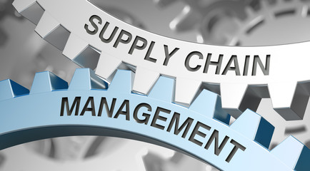 Supply Chain Management / Cogwheel - obrazy, fototapety, plakaty