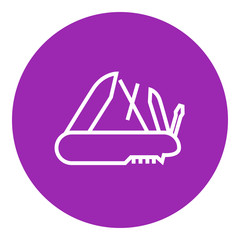Multipurpose knife line icon.