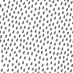 simple rain seamless pattern, hand draw vector illustration
