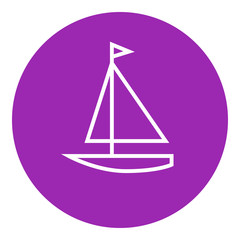 Sailboat line icon.