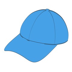2d cartoon illustration of baseball cap