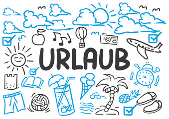 Stick Figure Series Blue Chart / Urlaub