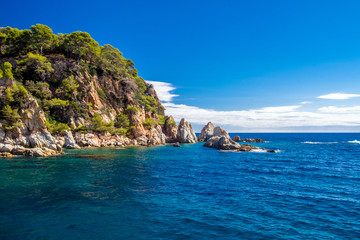 Naklejka premium Coast of Lloret de Mar, Spain