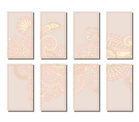 Vector set of greeting or invitation cards.