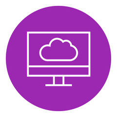 Cloud computing line icon.