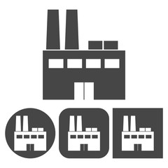 Factory icon - vector icons set